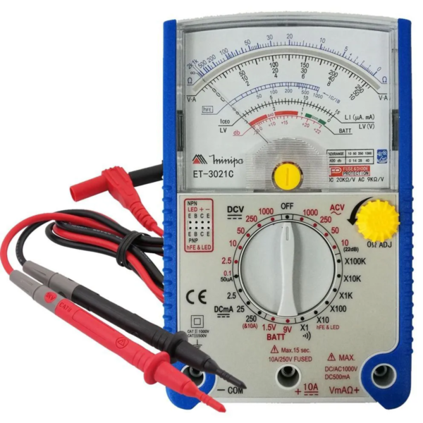 Multímetro Analógico com hFE e Tensão DC/AC | Minipa ET-3021C - Image 2